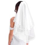 xo, Fetti Bridal Veil | Bachelorette Party Decorations, Bride To Be Gift, Bridal Shower, Wedding, White, Ivory, Cream, 1