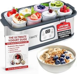 Ultimate Probiotic Yogurt Maker with Adjustable Temperature & Time Control - Make Trillions of Live Probiotics & Get Better Gut Health - ULTIMATE LIFETIME WARRANTY - Wellness Gifts for Men & Women