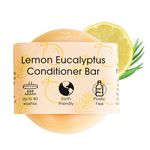 Eucalyptus and Lemon Hair Conditioner Bar, Natural Hair Care Bar for Frizzy Hair, Vegan Hair Bars, Plastic-Free, No Preservatives, Up to 80 Washes, 60g - The Natural Spa