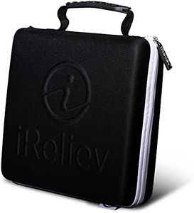 iReliev Carry Case for Wireless TENS + EMS Therapeutic Wearable System (Fits ET-5050 Model) Protective Case, Custom Molded Compartments, Interior Zippered Pockets, Extra Storage,