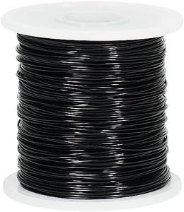 GINOYA Aluminum Wire, 20 Gauge 328 Feet Bendable Metal Wire with Spool for Craft Jewelry Making (Black)