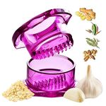 NexTrend Garlic Twister 4th Gen - Multifunctional Garlic/Ginger/Herb/Nuts, Garlic Press Kitchen Mincer and Grinder, Easy to Clean! (Purple)