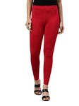 GO COLORS Womens Slim Fit Cotton Ankle Length Leggings - Tall (Dark Red_XL)