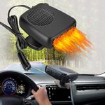 Car Heater, 12V 150W Portabl e Car Heater 2 in 1 Heating/Cooling Fan Fast Heating Defroster Demister for Auto Air Conditioners SUV Taxis Jeeps Trucks