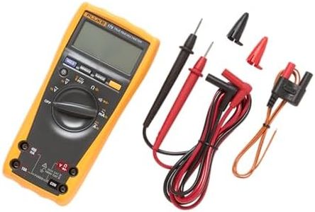 Fluke 179 Multimeter with Backlight, Includes Built-In Thermometer to Measure Temperature, Measures True-RMS AC Current and Voltage, Frequency, Capacitance, Resistance, Continuity and Diode