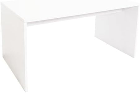 Genérico OFILIKE. Escritorio Moderno de Madera, para Oficina o Habitación. Mesa de Ordenador, Mesa de Estudio. Estructura de Madera Blanca. Entrega 3-5 Días (Blanco, 160x60)