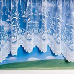 Mirabel – Panel Curtain – Lace – Decorative Butterfly Themed – Hidden Tabs System L508 x Lungh 137 cm Bianco