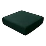 SYLC Sofa Seat Cushion Covers, Sofa Cushion Slipcovers Stretch Velvet, Couch Cushion Covers Replacement for Individual Cushion with Elastic Bands (Dark green,Large 1-Seater)