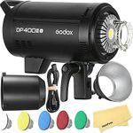 Godox DP400III-V DP400IIIV 400Ws Professional Studio Strobe Flash Light,GN87 0.1-1S Recycle Time,2.4G X System,Bowens Mount with 30W LED Modeling Lamp for Wedding,Portrait,Fashion,Product Photography