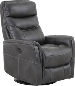 Parker Living Gemini - Flint Power Swivel Glider Recliner Chair with 90% Polyester and 10% PU Leather, Nursing Recliner Glider with Comfortable Armchair Design