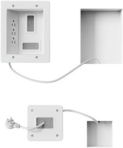 Mount-It! in-Wall TV Cable Concealer Kit with Recessed Power – Triple Outlet, 9ft Cord, and Hand Saw – Easy, Safe Cable Management for Organized TV and Home Theater Setups