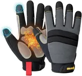 KAYGO Insulated Mechanic Work Gloves,3 Pairs KG127W Winter Thermal Safety Work Gloves for Men and Women, Double Lining,Heavy duty,Improved dexterity,Excellent Grip,Ideal for outdoor jobs,XL