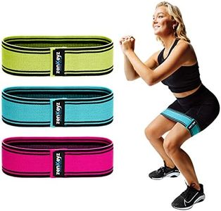 ZENKEYZ Resistance Fabric Booty Bands - 3 Resistance Levels for Legs, Butt, Glutes - Exercise Loop Band for Workout, Stretching, Warm-Up, Strength Training, Squats, Build Glute & Muscle - Women & Men
