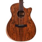 Kadence Acoustica 40" Acoustic Solid Top Guitar matt finish, Cut-away design with Fishman EQ with Bag (Butterfly Wood)