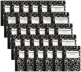 Mini Composition Notebook, Cute 30 Pack Black Narrow Ruled Mini Composition Books Bulk by Feela, Small Pocket Marble Journal Notebooks for Kids Students College Office, Pocket Size 4.5 x 3.25 in