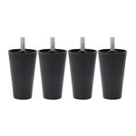 4PCS 80mm Height Plastic Sofa Legs,Black Plastic Furniture Legs Couch Table Feet … (Height 98mm)