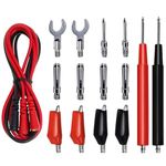 Serplex® 16-in-1 Multimeter Test Leads Kit for 4mm Multimeter, Probes & Leads Set with 930mm Silicone Wires, Testing Probes, Alligator Clips & Banana Plugs for Electronics, Automotive &Circuit Testing