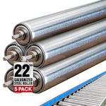 Ultimation Conveyor Rollers - Galvanized Steel Replacement, 1.5" Diameter, 22" Between Frame,18 Ga. Galvanized Steel Tube, Durable Rollers for Smooth Movement, Ideal for Conveyor Systems - Pack of 5