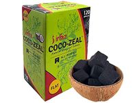 100% Natural Afzal Coconut Premium 1kg 2.2 Lbs Charcoals 120 pcs Hookah Cubes briquette Shisha Coals [2.5mm x 2.5mm x 1.5mm ]