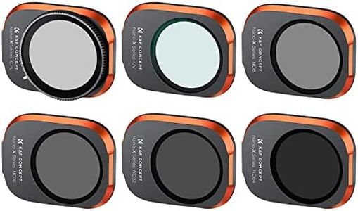 K&F Concept Upgrade Version ND, CPL, UV Filters Kit (6 Pack) Compatible with Mavic Mini 3 Pro (UV, CPL, ND8, ND16, ND32, ND64)
