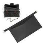 COICOIC Purse Insert Organizer Conversion Kit for Emilie Wallet, Crossbody Conversion kit Compatible with LV Sarah Wallet, Convert Classic Long Flap Wallet Into Crossbody Bag (Black)