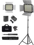 Osaka Bi-Color Dimmable LED Video Light OS 576 Slim for DSLR Video Cameras YouTube Video Shooting with 1Pc Combo kit: Battery 8000mAH; Fast Charger; Light Stand; Umbrella Adapter; LED Bag; Stand Bag