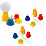 Vokowin 8pcs Golf Rubber Tees Plastic Durable Mixed Size Winter Golf Tees Golf Rubber Winter Tees With4 Colours with Different Heights for Frosty Days Sport Practice (K98-12)