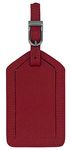 Red Leather Luggage Tag