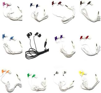 TFD Supplies Wholesale Bulk Earbuds Headphones 50 Pack for iPhone, Android, MP3 Player - Mixed Colors