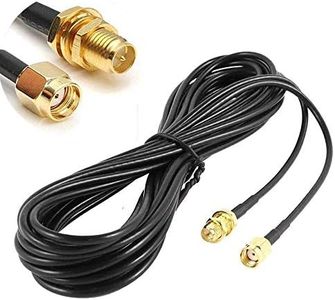 10m 33ft Cable RP-SMA Coaxial Extension Cable Male to Female Connector for Wireless LAN Router Bridge & Cellular Antenna, Not for TV