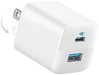 USB C Charger 33W, Anker 323 Charger, 2 Port Compact Charger with Foldable Plug for iPhone 15/15 Plus/15 Pro/15 Pro Max/14/13, Pixel, Galaxy, iPad/iPad Mini and More (Cable Not Included) - White