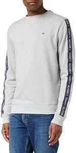 Tommy Hilfiger TRACK TOP LS HWK, Heavyweight Knits Hombre, Gris (Grey Heather), S