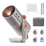 XGIMI New Launch MoGo 4 Laser Outdoor Projector, 1080P Full HD, 550 ISO Lumens, GTV & Netflix, 4K Support, Home & Outdoor Kit with PowerBase, 5Hrs Playtime, 70" Screen, Filters & Carry Case