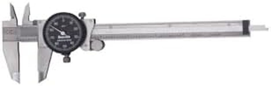 Starrett Dial Caliper - Precision Measurement, Durable Stainless Steel - Black Color Dial, 0-6 Inches Range, .001 Inches Graduations, 1-1/2 Inches Dial Diameter - B120A-6