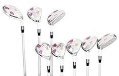 Majek White Pearl Petite Senior Ladies Golf Hybrids Irons Set New Senior Petite Women Best All True Hybrid Ultra Light Weight Forgiving Package Includes 4 5 6 7 8 9 PW SW All Lady Flex Utility Clubs