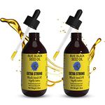 BUIE Black Seed Oil | 4.5-6% Thymoquinone | 100% Pure Cold Pressed Oil | No preservatives | Vegan | Glass Bottle | Nigella Sativa Oil 8 FL Oz (Pack of 2 each 8oz)