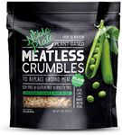 Meatless Crumbles, Soy Free, Non-GMO, Vegan, 45g Protein, 0g Net Carb, Plant-Based Vegan Meat Substitute, Made in USA, Wholesome Provisions, 170g (Plain, 1 Pack)