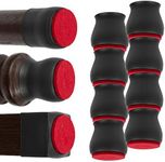 Ruby Sliders Midnight Black Floor Protectors for Hardwood and Tile, As Seen On TV Premium Chair Leg Sliders Fit Most Chair and Furniture Leg Sizes, 8 Pack