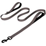 Joytale Dog Leash Heavy Duty Dogs That Pull, Double Handle Dog Leash For Traffic Control, Double-Sided Reflective Leash For Night Safety, Dog Leash For Large Medium Dogs, 6Ft, Brown,?182.88 cm