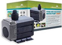 AllPondSolutions Pond Pump 1400 L/H, Fully Submersible - Garden Fish Waterfall Pump 2-4mm Solids Handling.