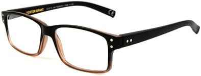 Foster Grant mens Thomson Glasses Reading Glasses, Brown/Transparent, 59 mm US
