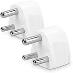 kwmobile Travel Adapter South Africa Type M (Pack of 2) - Universal Plug Adaptor - UK to South Africa, Nepal, Namibia, Mozambique and More - White