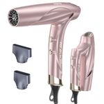 Best Gift for Hair Care, 1400W Brushless Motor Ionic Hair Dryer, Light-weight Travel Folding Blow Dryer, Llano Professional Salon Fast Drying Hairdryer with Hair Care Ions, Hot&Cold Cycles