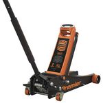 Sealey 3 Tonne Low Profile Trolley Jack, Car Jack, with Rocket Lift - Orange - 3040AO