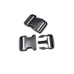 Quick Side Release Buckles 50mm Heavy Duty Plastic Buckle Clips Snaps Backpack Buckle Replacement Dual Adjustable No Sewing 2 Sets