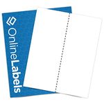 Full Sheet Labels - 8.5 x 11 - Pack of 100 Sheets - Inkjet/Laser Printers - Vertical Back Slit for Easy Peeling - Online Labels