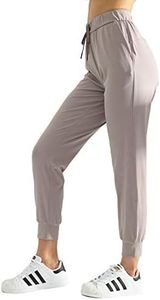 AJISAI Women's Petite Joggers Pants Drawstring Running Sweatpants with Pockets Lounge Wear Cloud 25" XL
