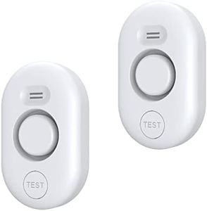 METAK Water Leak Detector Sensor Alarm: Home Water Flooding Monitor Smart Sink Overflow Monitoring Adjustable Wet Moisture Alert Pipe Leakage Drip Detection Warning for Basement Floor (2 Sensor)