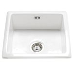 RAK Ceramics Gourmet Sink 6 Inset/Undermount 1.0 Bowl White Ceramic Kitchen Sink