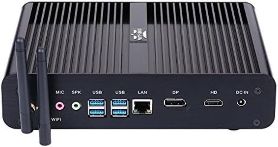 Partaker Fanless Mini PC, Desktop Computer, Intel Core i7 10510U 10th Gen Quad Cores CPU, 32G RAM 512G SSD 1TB HDD, Windows 11 Pro or Linux Ubuntu, 4K Display, HDMI, DP, Aluminum Alloy Case